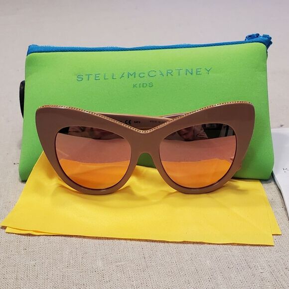 Stella McCartney Kids Pink Cat Eye Mirror Sunglasses SK0001S003 - Picture 8 of 16